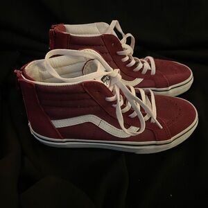 Vans Kids Sneakers in Burgundy and White